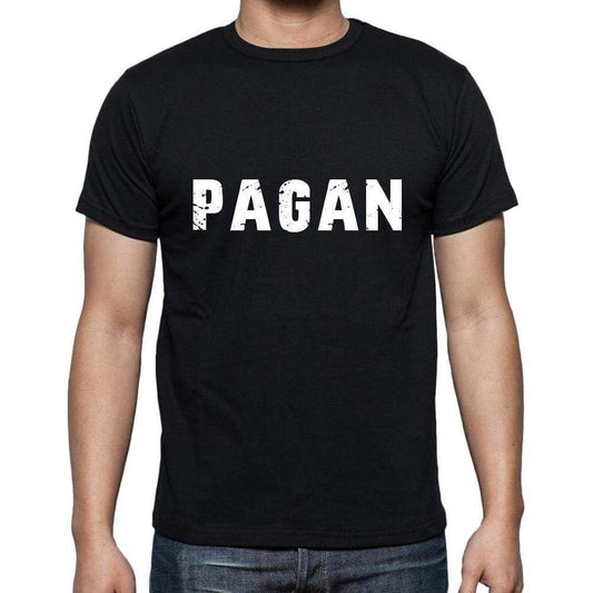Pagan Mens Short Sleeve Round Neck T-Shirt 5 Letters Black Word 00006 - Casual