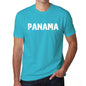 Panama Mens Short Sleeve Round Neck T-Shirt 00020 - Blue / S - Casual