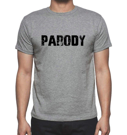 Parody Grey Mens Short Sleeve Round Neck T-Shirt 00018 - Grey / S - Casual