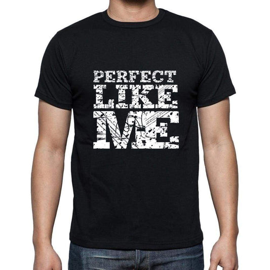 Perfect Like Me Black Mens Short Sleeve Round Neck T-Shirt 00055 - Black / S - Casual