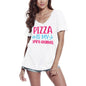 ULTRABASIC Women's T-Shirt Pizza Is My Spirit Animal - Short Sleeve Tee Shirt Gift Tops