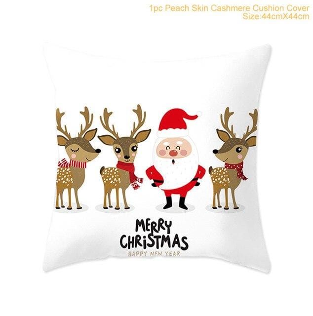 45X45CM Pillow Case Merry Christmas Decoration For Home 2019 Christmas Ornament Christmas Gift Cristmas Noel Happy New Year 2020