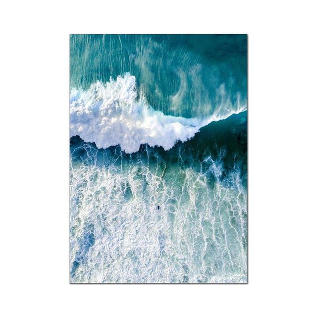 Nordic Palm Poster Seascape Canvas Painting Flowers Wall Art Pictures For Living Room Modern Home Decorative Prints On The Wall