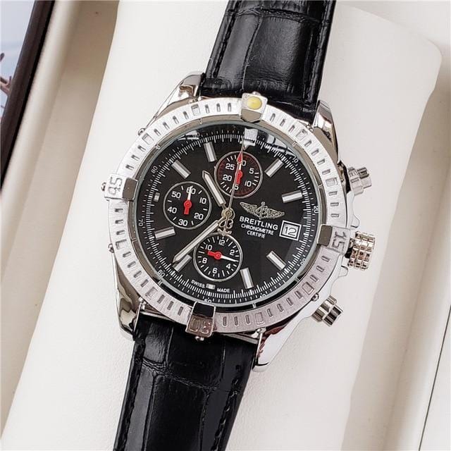 NEW Breitling Luxury Brand Mechanical Wristwatch Mens Watches Quartz Watch with Stainless Steel Strap relojes hombre automatic