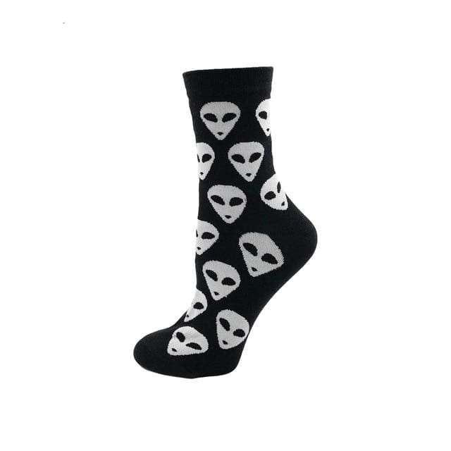 YEADU Women's Socks Japanese Cotton Colorful Cartoon Cute Funny Happy kawaii Skull Alien Avocado Socks for Girl Christmas Gift