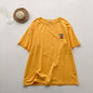 Korean cartoon Embroidery Loose basic t shirt autumn long Sleeve Simple T-shirts for Women harajuku Kawaii funny student tshirt