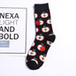 Harajuku happy socks men's funny combed cotton dress casual wedding socks colorful novelty skateboard socks men Snack pattern