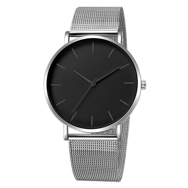 Luxury Watch Men Mesh Ultra-thin Stainless Steel Quartz Wrist Watch Male Clock reloj hombre relogio masculino Free Shipping