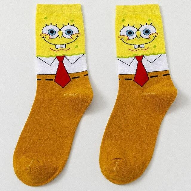 Fashion cotton personality cartoon character socks men and women casual socks unisex Harajuku creative hip hop skateboard socks