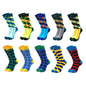 10pairs/lot Brand Quality Men's Socks Combed Cotton colorful Happy Funny Sock Autumn Winter Warm Casual long Men compression sock