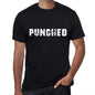 Punched Mens T Shirt Black Birthday Gift 00555 - Black / Xs - Casual