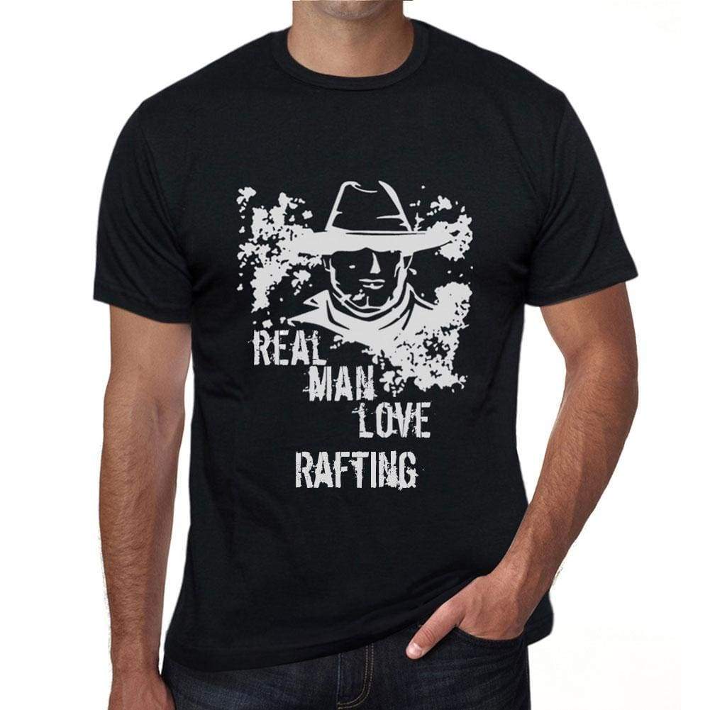 Rafting Real Men Love Rafting Mens T Shirt Black Birthday Gift 00538 - Black / Xs - Casual