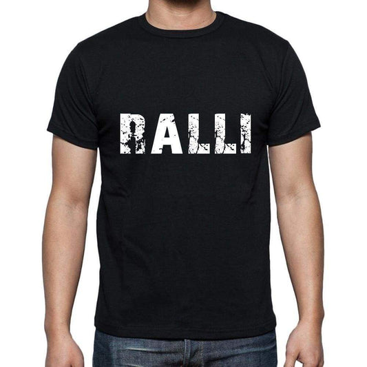 ralli <span>Men's</span> <span>Short Sleeve</span> <span>Round Neck</span> T-shirt , 5 letters Black , word 00006 - ULTRABASIC
