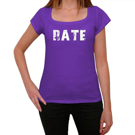 Rate Purple Womens Short Sleeve Round Neck T-Shirt 00041 - Purple / Xs - Casual