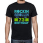 Rockin&rollin 73 Black Mens Short Sleeve Round Neck T-Shirt Gift T-Shirt 00340 - Black / S - Casual