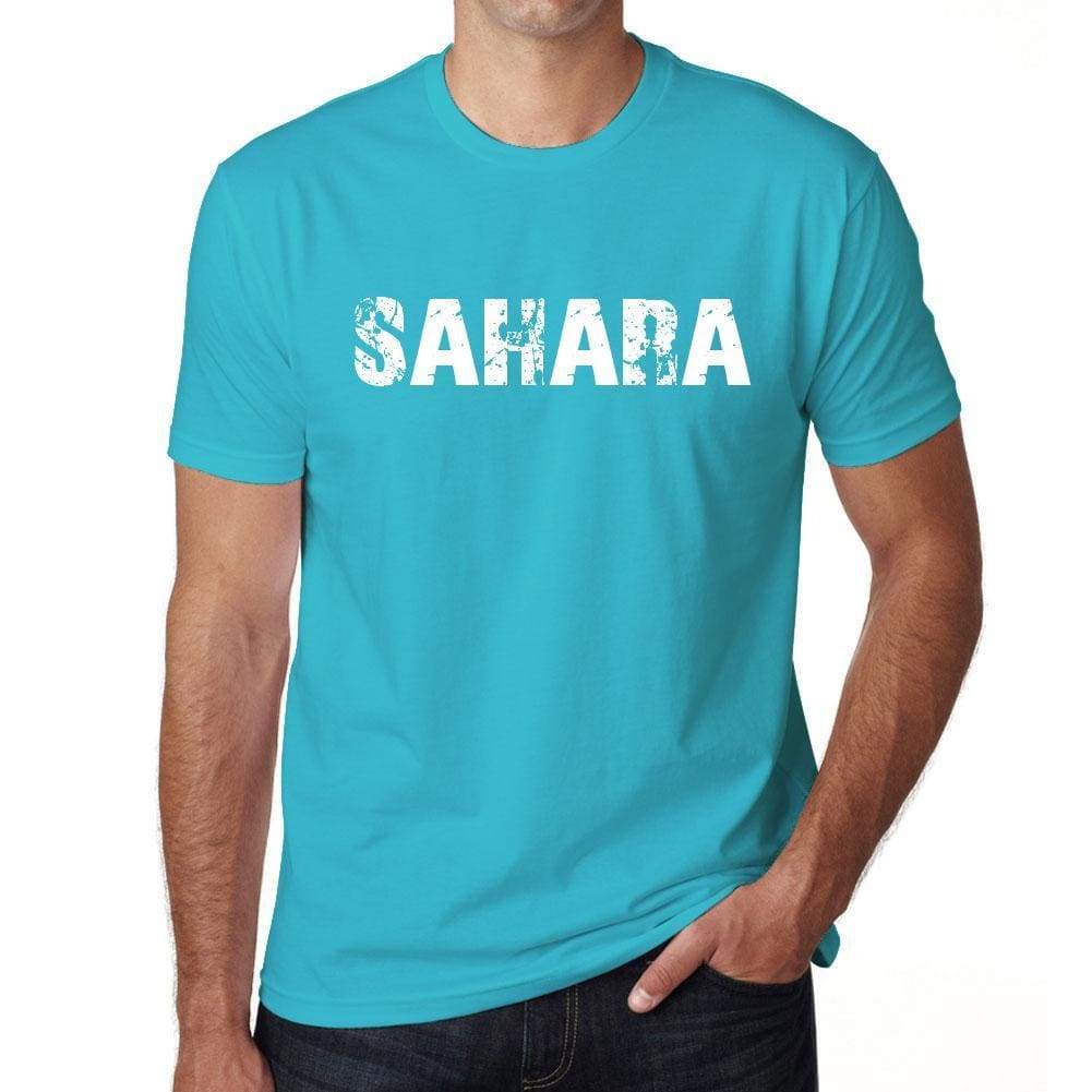 Sahara Mens Short Sleeve Round Neck T-Shirt - Blue / S - Casual