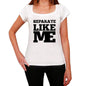 Separate Like Me White Womens Short Sleeve Round Neck T-Shirt - White / Xs - Casual