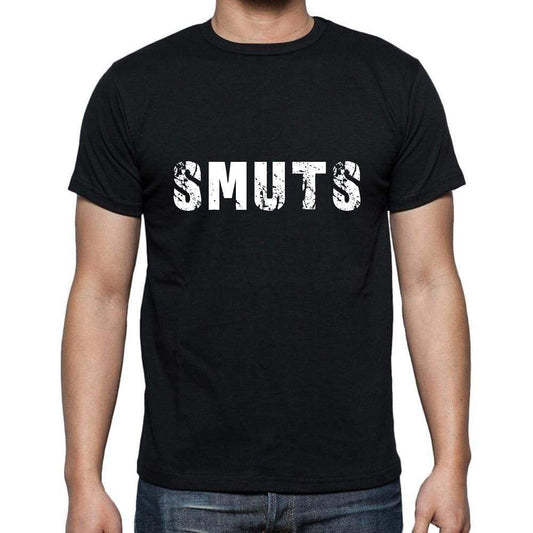 Smuts Mens Short Sleeve Round Neck T-Shirt 5 Letters Black Word 00006 - Casual