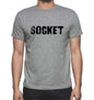 Socket Grey Mens Short Sleeve Round Neck T-Shirt 00018 - Grey / S - Casual