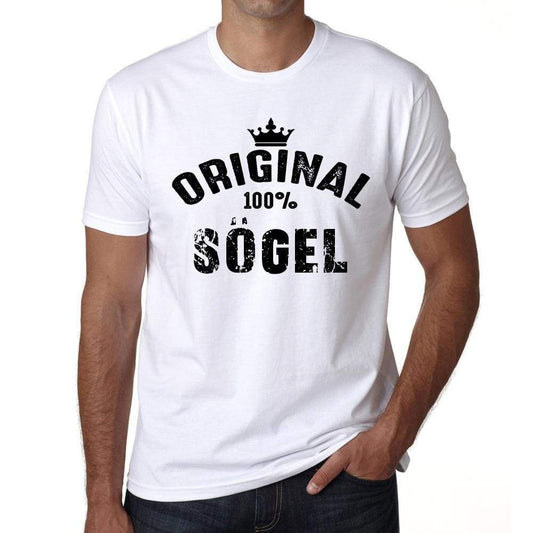 Sögel 100% German City White Mens Short Sleeve Round Neck T-Shirt 00001 - Casual
