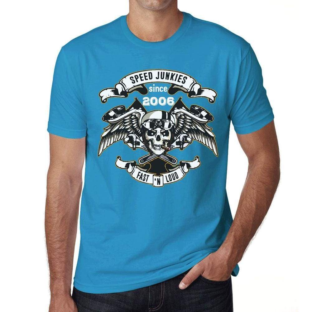 Speed Junkies Since 2006 Mens T-Shirt Blue Birthday Gift 00464 - Blue / Xs - Casual