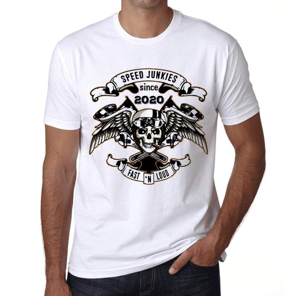 Speed Junkies Since 2020 Mens T-Shirt White Birthday Gift 00461 - White / Xs - Casual