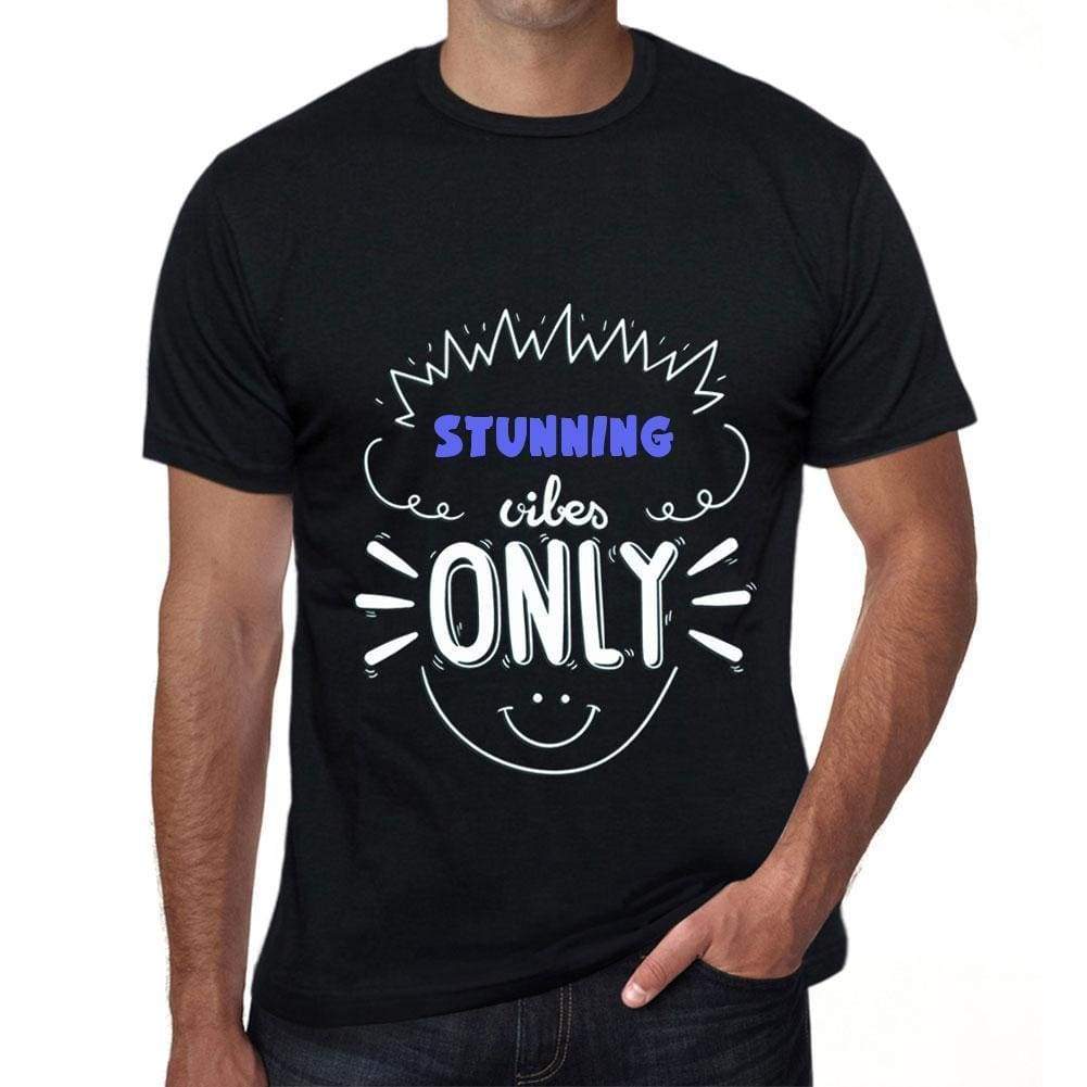 Stunning Vibes Only Black Mens Short Sleeve Round Neck T-Shirt Gift T-Shirt 00299 - Black / S - Casual