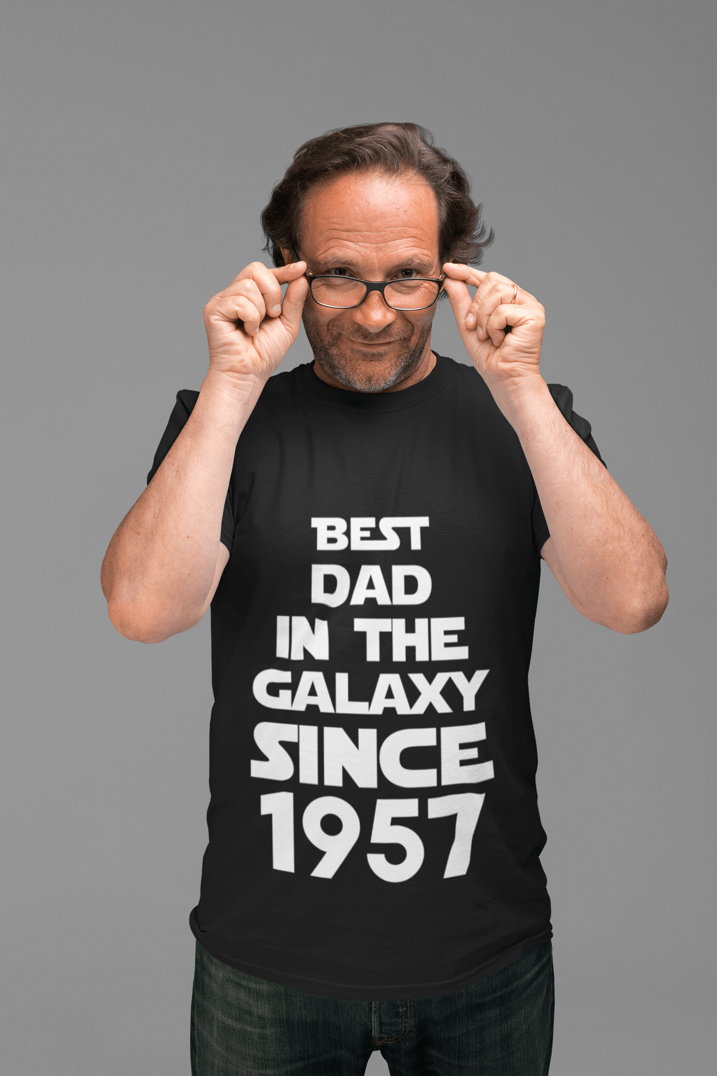 Best Dad, 1957 Best Dad Men's T shirt Black Birthday Gift 00112