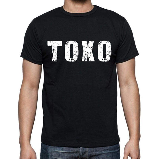 Toxo Mens Short Sleeve Round Neck T-Shirt 4 Letters Black - Casual