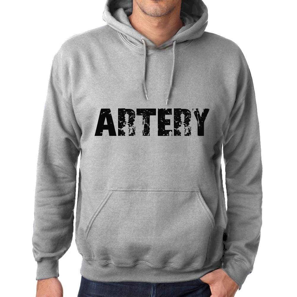 Unisex Printed Graphic Cotton Hoodie Popular Words Artery Grey Marl - Grey Marl / Xs / Cotton - Hoodies