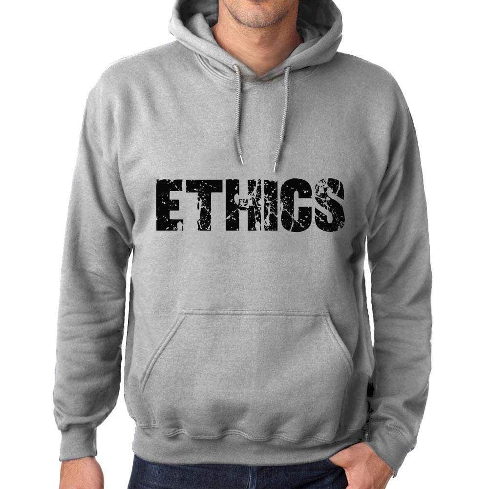 Unisex Printed Graphic Cotton Hoodie Popular Words Ethics Grey Marl - Grey Marl / Xs / Cotton - Hoodies