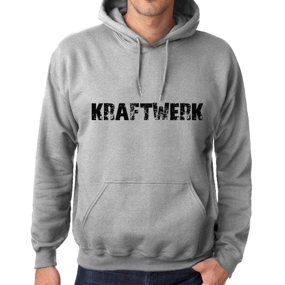 Unisex Printed Graphic Cotton Hoodie Popular Words Kraftwerk Grey Marl - Grey Marl / Xs / Cotton - Hoodies