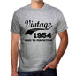 Vintage Aged To Perfection 1954 Grey Mens Short Sleeve Round Neck T-Shirt Gift T-Shirt 00346 - Grey / S - Casual