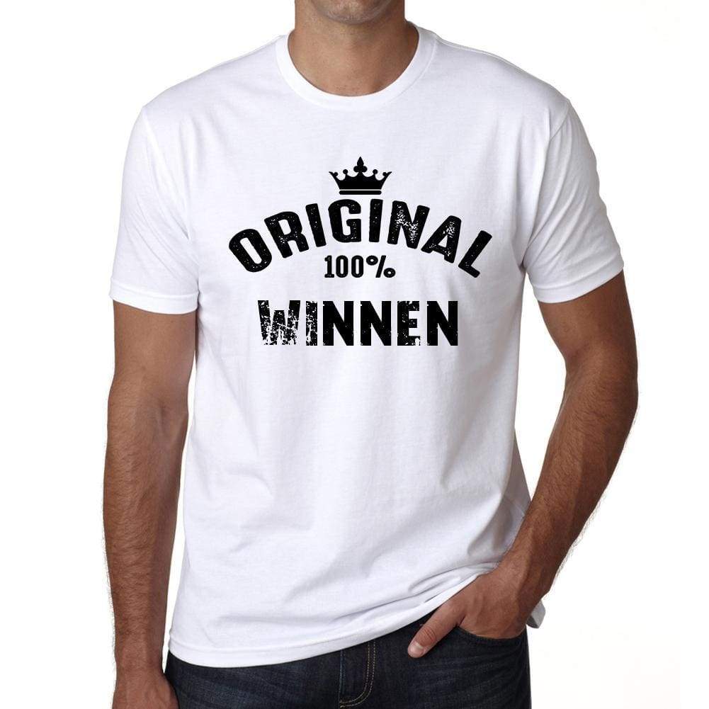 Winnen 100% German City White Mens Short Sleeve Round Neck T-Shirt 00001 - Casual