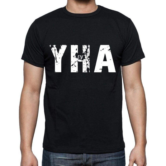Yha Men T Shirts Short Sleeve T Shirts Men Tee Shirts For Men Cotton Black 3 Letters - Casual
